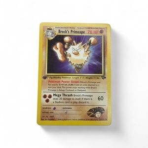1st Edition Vintage 90s Brocks Primeape Pokemon Trading Card